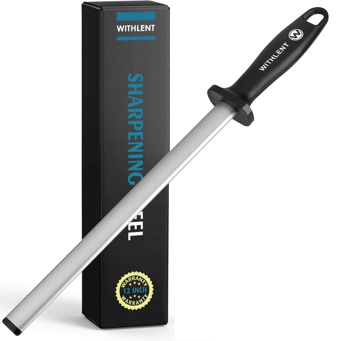 Diamond Sharpening Steel - 12 inch Knife Sharpener for Master Chef Ideal for Kitchen Knife Cooking Knife Butchers