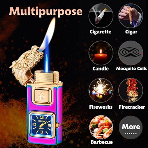 Encendedor antorcha con doble llama y control de voz miniatura 2