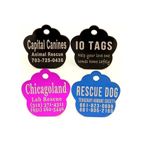 Laser Etched Bulk Lot Pet ID Tag for Dog & Cat Shelters, Rescues, Non Profits Org. and Special Events (Lot of 100) Cover