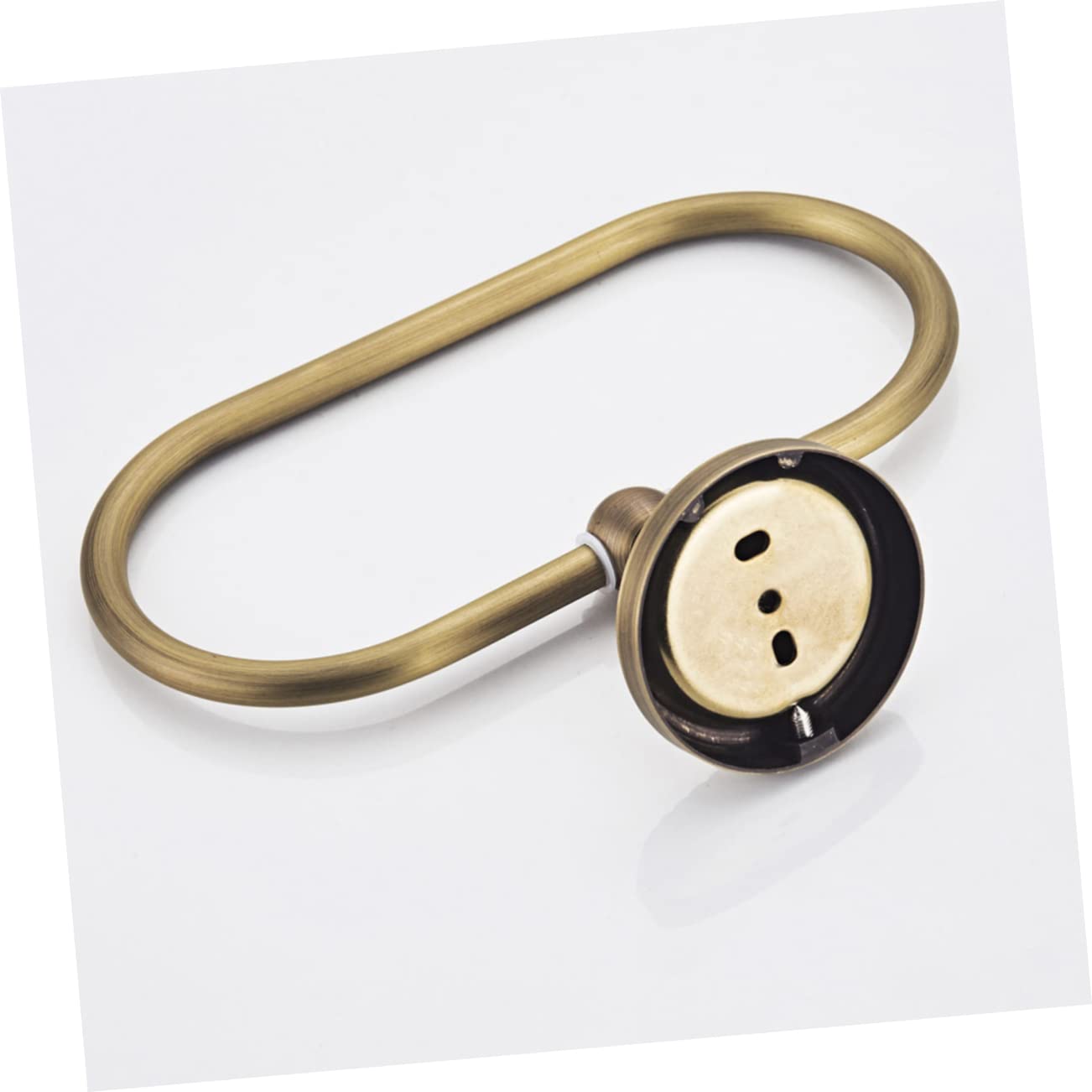 Wandmontierter Handtuchring Oval aus Kupfer Gold für Bad und Küche