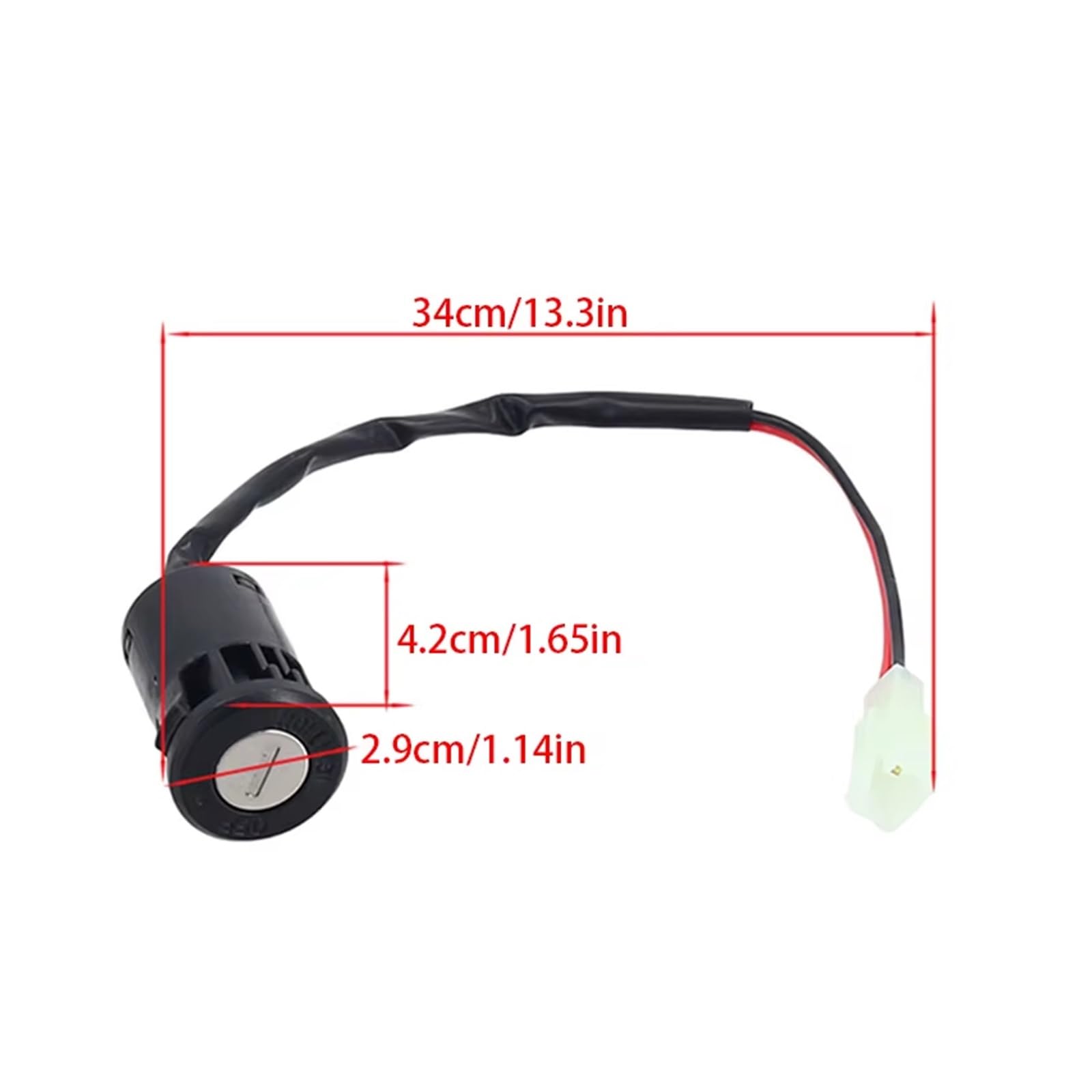 Per ATV Moto Interruttore Avviamento Per Serrature Porte Accensione + 2 Chiavi Interruttore Di Accensione(2PCS)