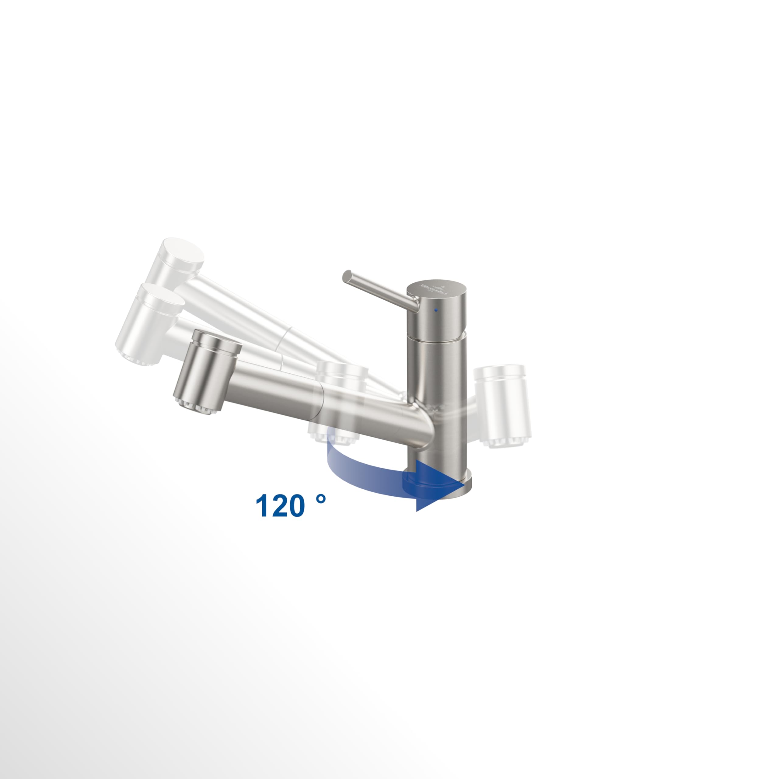 Villeroy & Boch VB-9272 00 LE, Grifo para fregadero de cocina COMO SWITCH, Polished steel