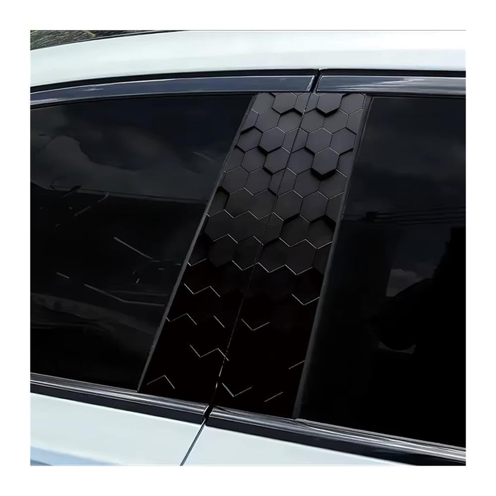Bertdcx One Color Automotive B Pillar Stickers Hexagon Smooth Material Protection Film With Anti Scratch Properties Auto Parts