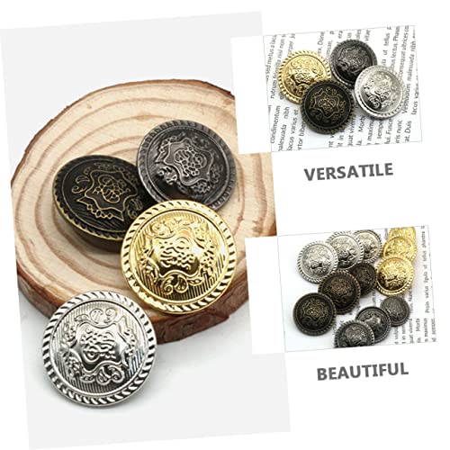 COHEALI Botões Redondos De Latão 30 Peças Decoração Esportiva Faixa Preta Cinto Dourado Botão De Cal