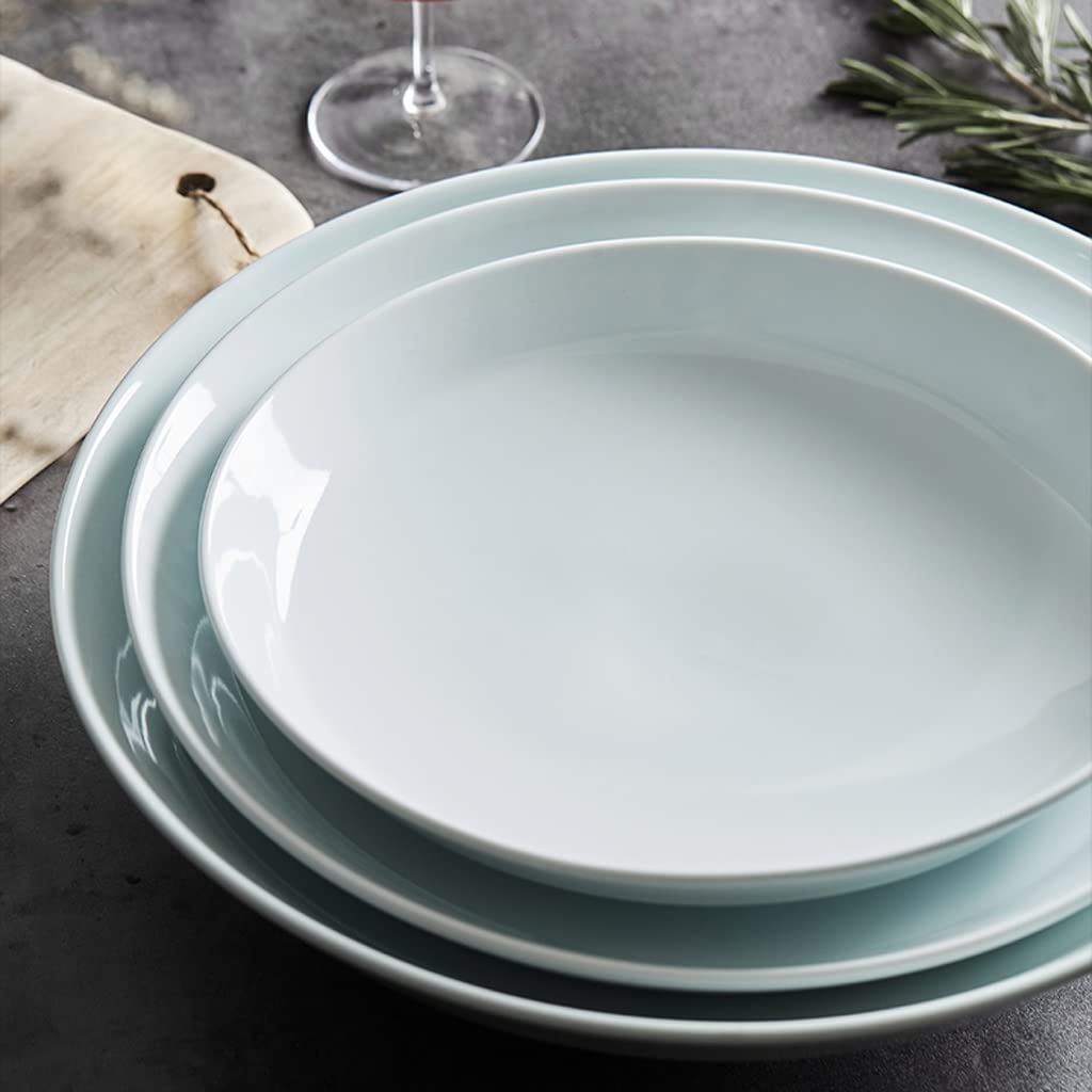 LUNIZ Platos de Comida platear for Servir platear for Servir Platos fríos Sombrero de 10-14 Pulgadas platear for Sopa platear Hondo Tazón Abierto platear for Platos fríos Platos de Postre(10 Inch)