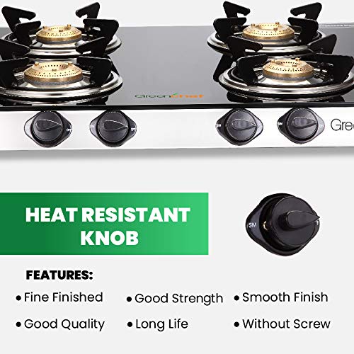 Compare Greenchef Brio Stainless Steel Manual Gas Stove (4 Burners