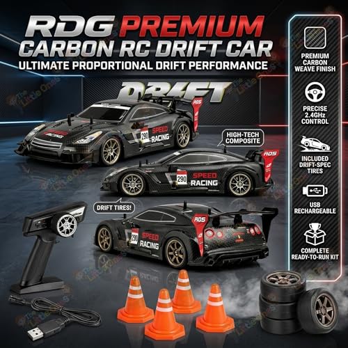Image of TheLittleOnes 4x4 Rc Drifting Car - Rc Drift Cars High Speed Remote Control Drift Car 2.4GHz Remote Control Drift Stunt Off Road Cars 360 Rotation Toys For Kids & Adults Boys & Girls [Vortex Drifter]