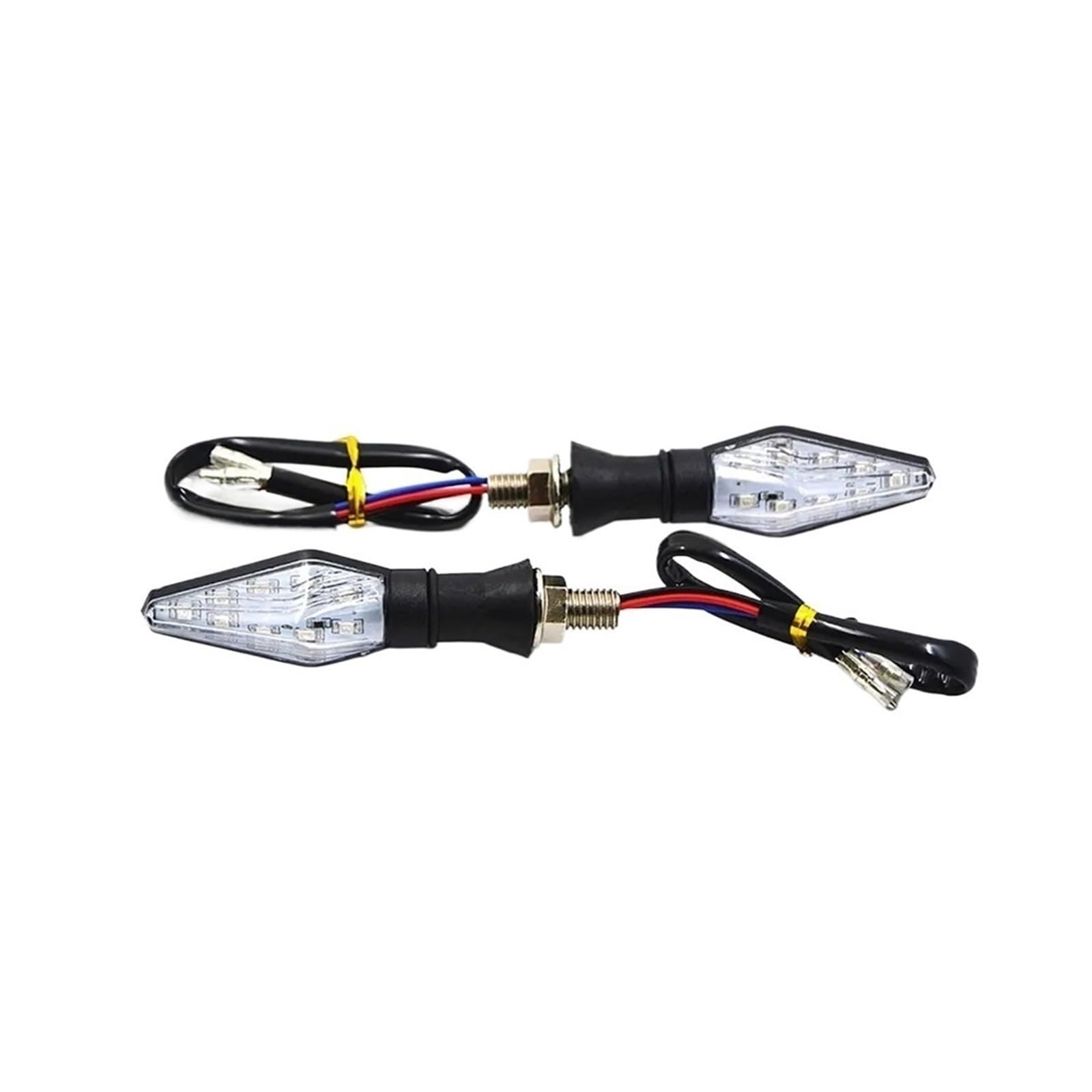 2 Unidades de Intermitentes universales de 12 V para Motocicleta, Luces de señalización ámbar.