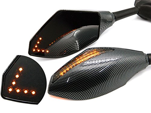 YP YuanPei Rétroviseurs latéraux intégrés pour Moto Honda CBR 600 F4i 929 954 RR F1 F2 Hurricane Harley Carbon