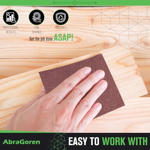 Lot de 10 feuilles de papier de verre - Grain mixte, 3 fins, 4 moyens, 3 épais - Papier abrasif assorti pour bois et murs (Extra Fort) – vue 7