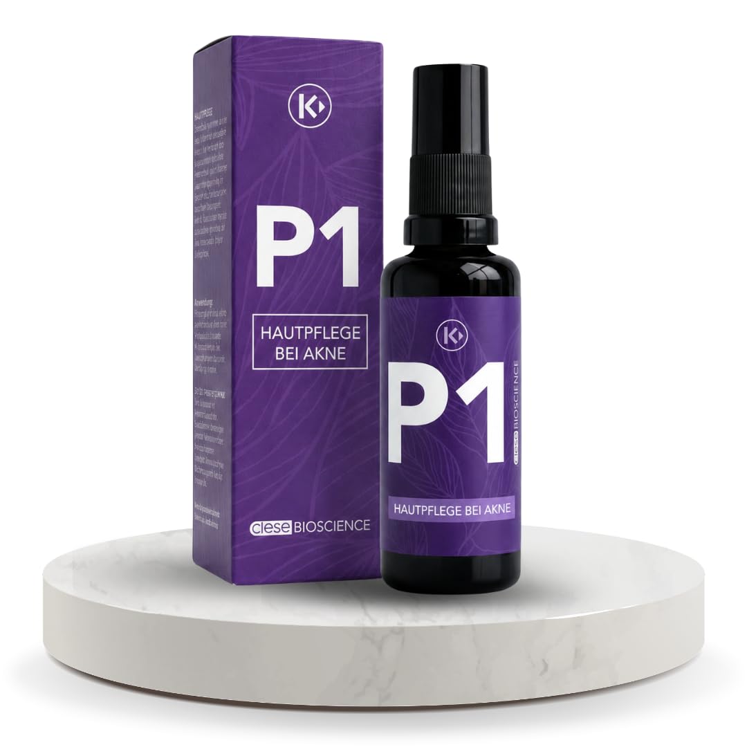 clese P1® Akne‑Spray 50 ml – 100% veganes Anti‑Pickel Hautspray | Auch für hormonelle Akne geeignet | Sanfte Akne Behandlung ohne Alkohol & schädliche Inhaltsstoffe | Made in Germany