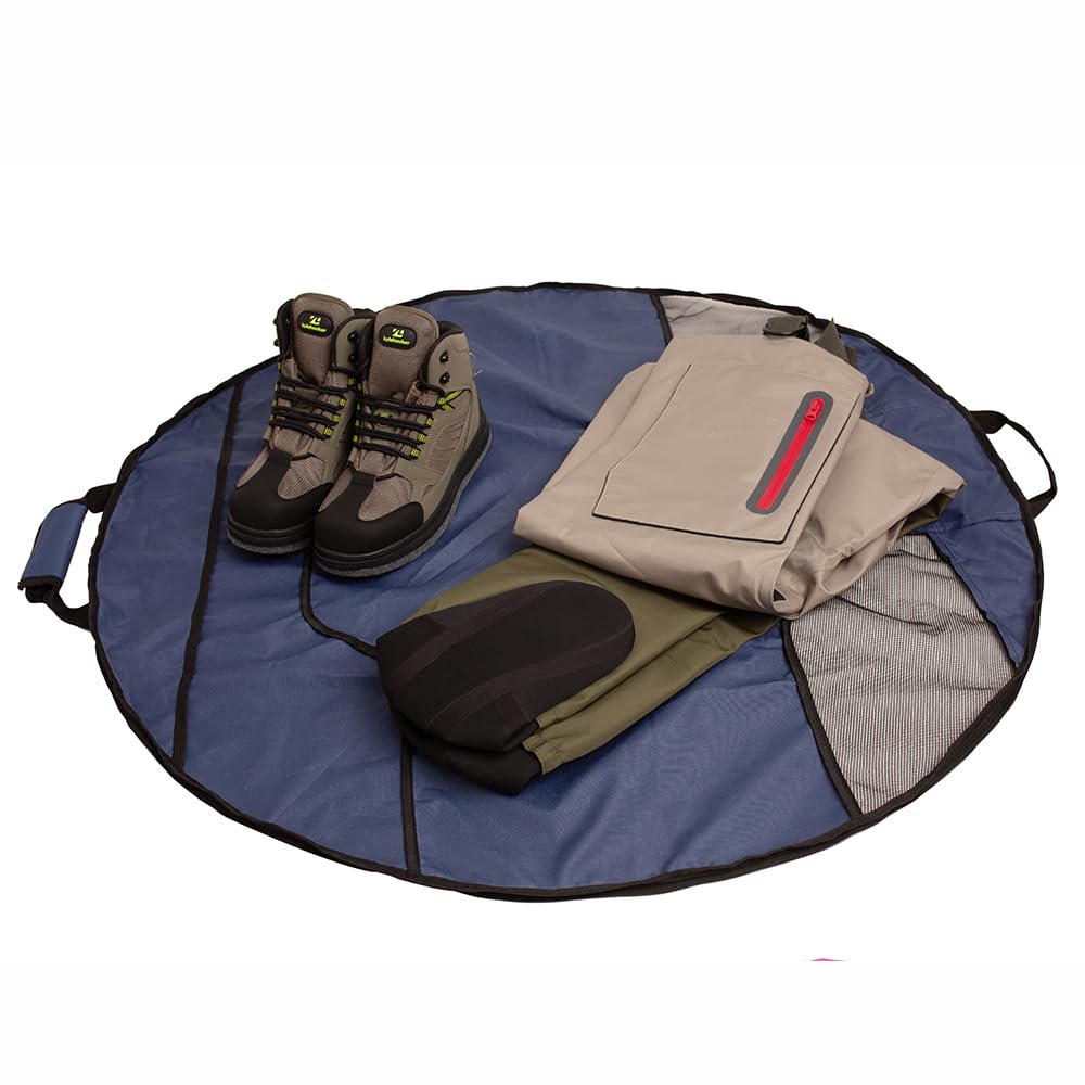 Raprance Wader Bag, wasserdichte Wickelunterlage mit Netz-Belüftung, faltbarer Outdoor-Ausrüstungs-Organizer für Angeln und Jagd