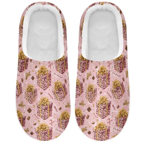 Fuzzy Memory Foam Slippers for Women/Men Leopard Print Gift Chocolate Candy Pattern Fluffy Winter House Shoes Indoor and Outdoor2