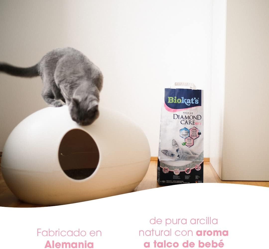 Biokat's Diamond Care Fresh, con fragancia - Arena fina con carbón activo y aloe vera 1 saco (1 x 10 l)