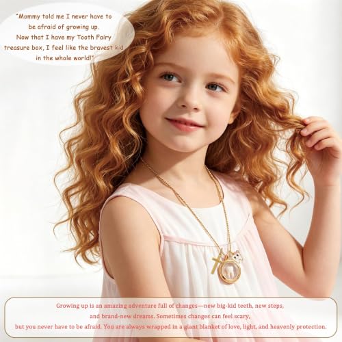 Image of PARTNER Meaningful Tooth Fairy Gifts for Women First Lost Tooth Keepsake for Celebration & Reward with Message Card Milestone Jewelry Gift from Toothfairy