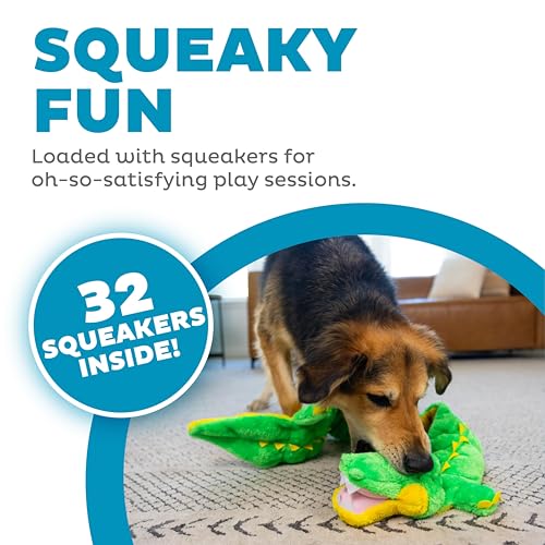 Outward Hound Squeaker Matz Plush Gator Dog Toy, XXL - Image 3