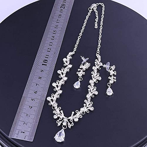 Diadème diadème et collier Ladiehair parure de bijoux strass couronne de mariage
