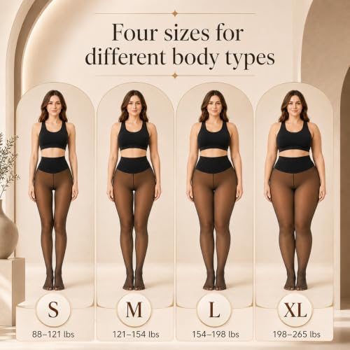 Mallas térmicas Risipu para mujer talla grande con forro polar 6