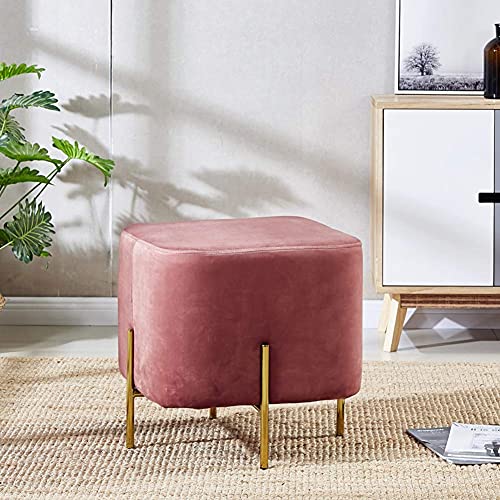 Ottoman en velours pour ajouter un siège supplémentaire compact sans encombrer - 3