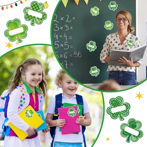 Stickers trèfle vert Saint-Patrick pour décorer vos cahiers d'école - 7