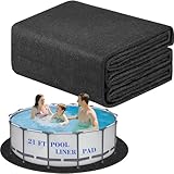 21-Foot Round Pool Liner Pad for Above Ground Pools, Above Ground Pad, Ultra-Thick & Tear-Resistant Underlay Mat, Puncture/Weed Proof Protective Cover, Eco-Friendly Black Fabric, Extends Pool Life