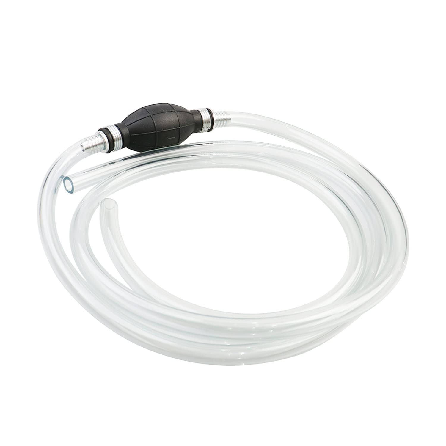 Photo 1 of Gasoline Siphon Hose Pump Siphon Pump for Gas Fuel Tank Oil Petrol Water Fish Tank Gas Hand Fuel Pump, Fuel Transfer Pump with 2 Durable PVC Hoses (15mm)