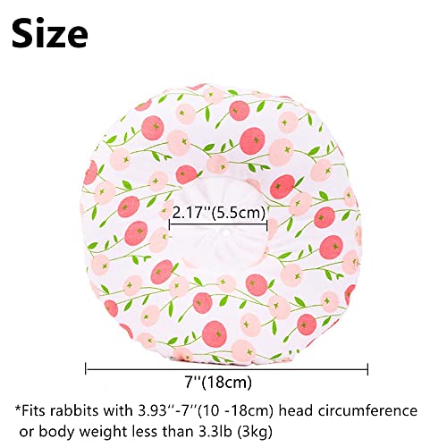 Image of Adjustable Rabbit Protection Cone Collar,Soft Pet Recovery Collar for Rabbits /Chinchilla /Guinea Pigs /Kittens After Surgery Wound Healing,Elizabeth Neck E-Collar for Small Animals (XS, Pink Cherry)