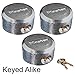 Master Lock 6271KA 3 Pack - 2-7/8in. ProSeries Reinforced Hidden Shackle Rekeyable Pin Tumbler Keyed Alike Padlock, Chrome