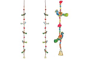 Indian Traditional Door Hanging Decorations with Wooden Birds and Bell