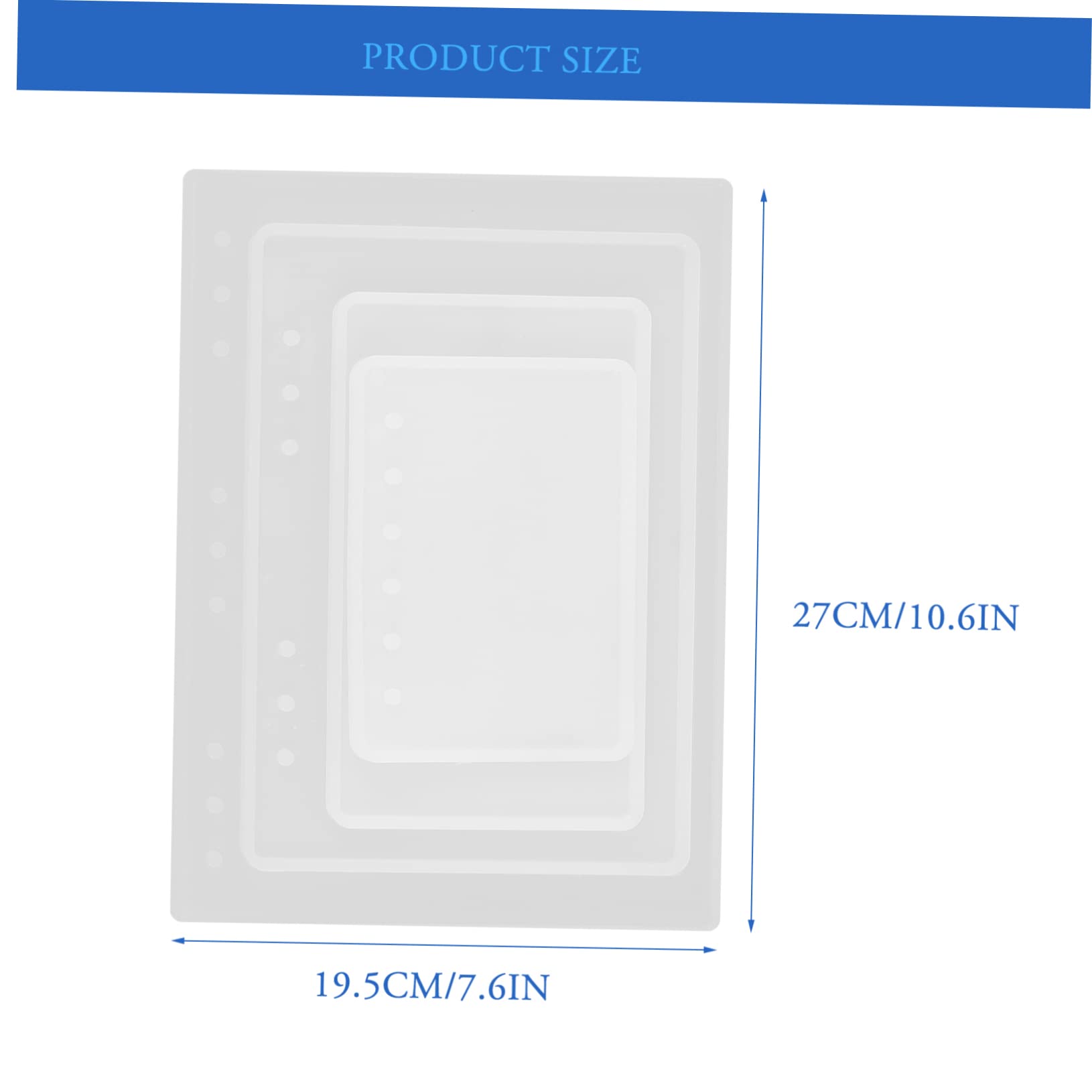 Anneome Moule en Silicone pour Carnet de Notes B5 A6 A7 DIY Résine Époxy Couverture Cristal Flexible et Facile à Nettoyer Artisanat Personnalisé Bricolage Créatif