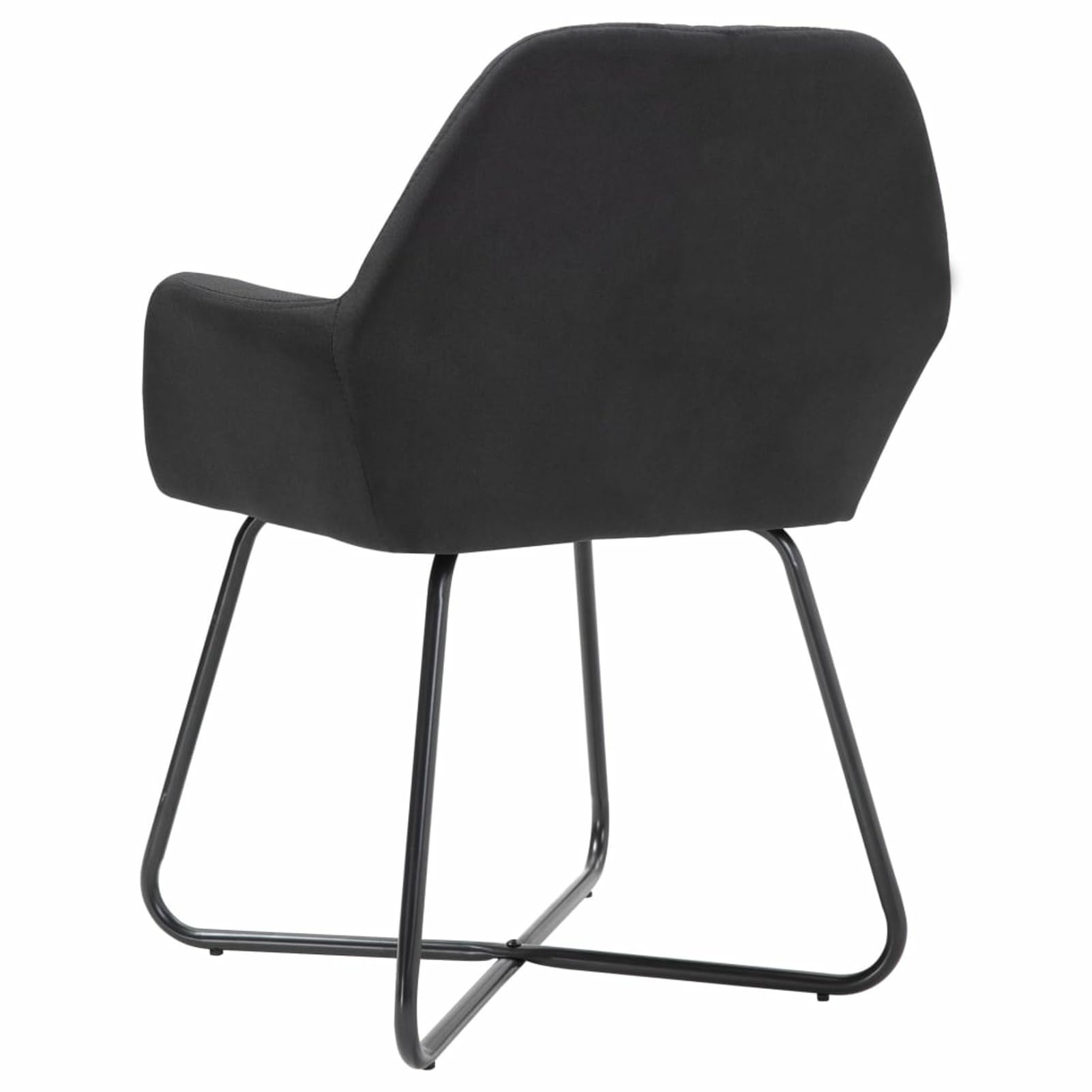 Sedie da Pranzo 2 pz Nere in Tessuto,Sedie da Pranzo,Sedie da Sala da Pranzo,Sedie da Pranzo Moderne-249813