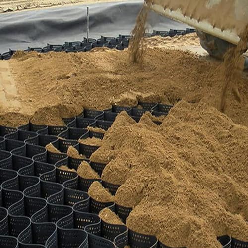 Géogrille de sol pour stabilisation gravier chemin extérieur perméable et extensible 4x6m