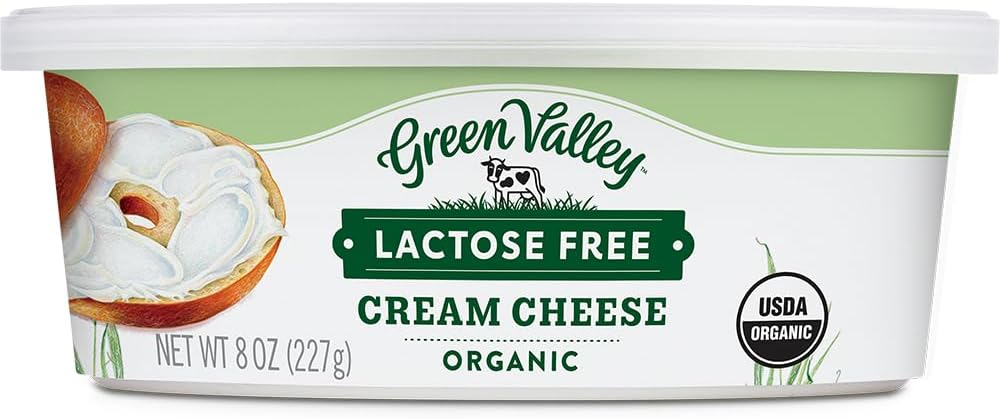 Green Valley Lactose Free Organic Cream Cheese, 8 Ounce tub