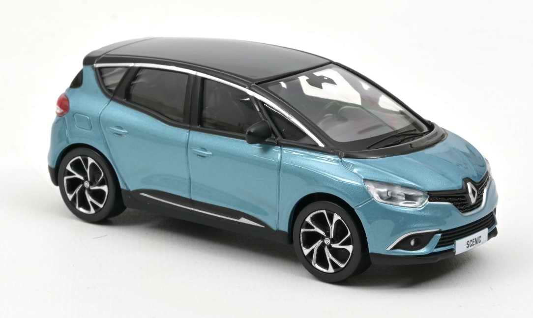 Voiture RENAULTScenic IV Bleu Céleste avec Toit Noir Série Limitée 1/43 Norev Monospace Scénic 4