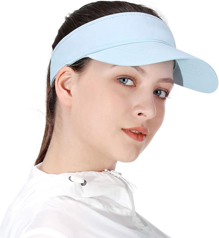 Multiple Colors Sun Visors for Women and Girls, Long Brim Thicker Sweatband Hat