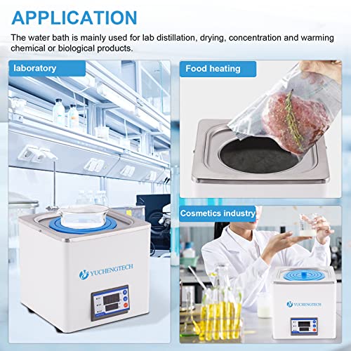 Lab Water Baths 2.5L Digital Thermostatic Water Bath Heater Thermostat Water Bath 300W With Selectable Openings For Lab Use Food Heating Chemical Biological Experiment (110V) #TOP6