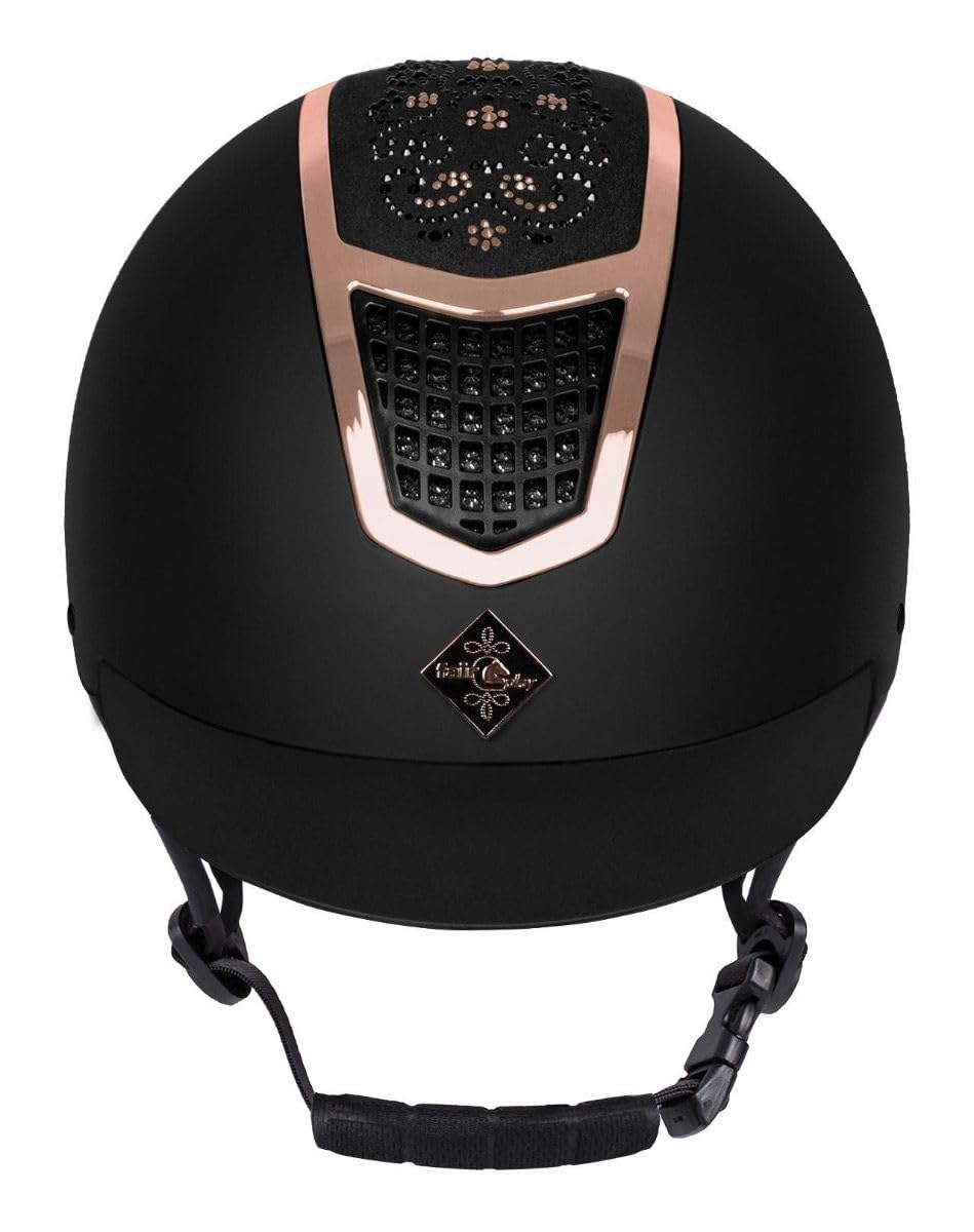 Fair Play Quantinum Chic 2.0 - Casco de equitación, color oro rosa y negro