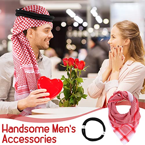 Hoolerry WL-HOOLERRY-922 Arab Shemagh Muslim Keffiyeh Head Wrap Scarf Arabic Tactical Desert Headwear With Aqel Rope Halloween Costume Accessories thumb #4