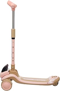 سكوتر عالي الجودة بعجلات مقاومة للضوضاء وأضواء وموسيقى، متعدد الألوان، 6 قطع