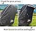 Hasika SUV Camping Tent Car Tailgate Shade Awning with Portable Table Waterproof 3000MM UPF 50+ Black (Large)
