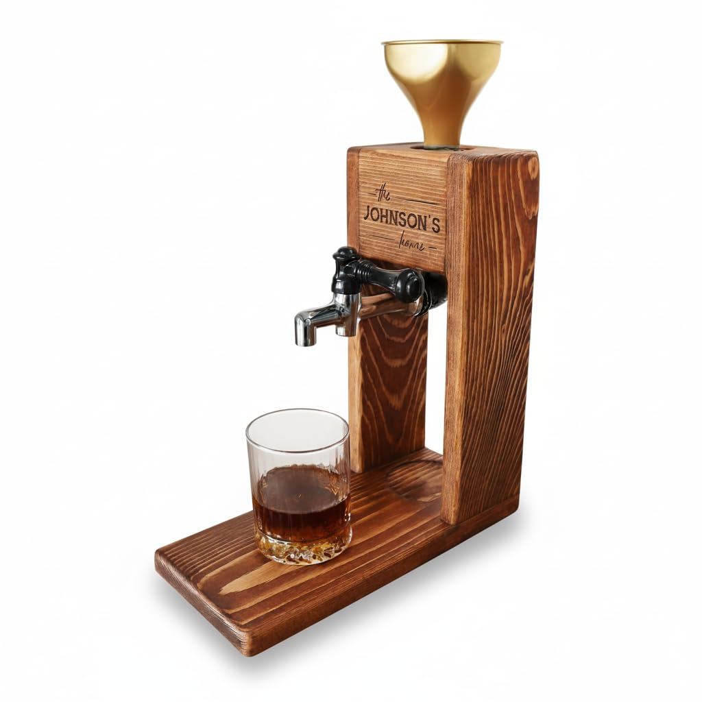 Amazon.com: Personalized Wooden Liquor Dispenser Stand with Custom