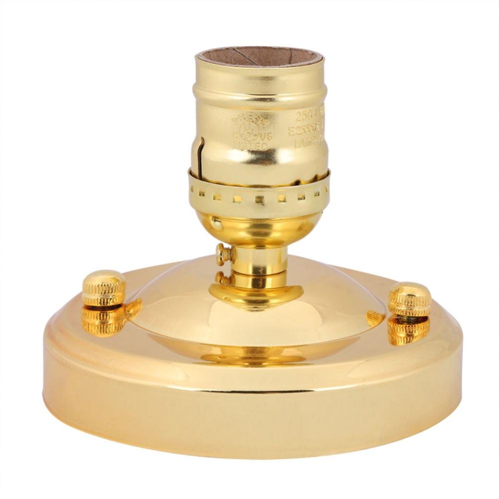 Fdit E26/E27 Vintage Industrial Ceiling/Wall Light Base Holder Pendant Bulb Lamp Screw Socket(Gold)