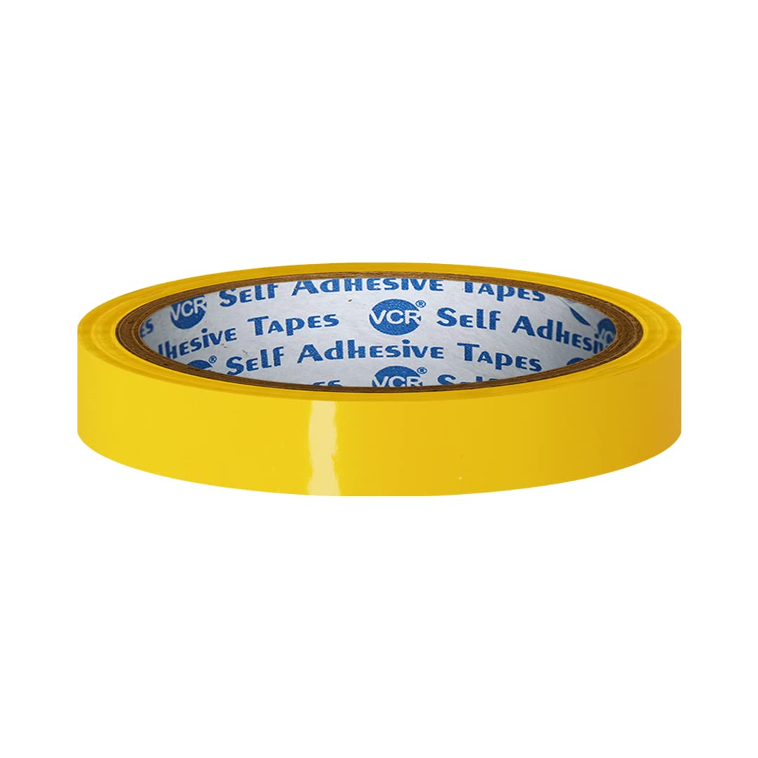 VCR Yellow Color Tape - 50 Meters in Length - 12mm / 0.5" Width - 24 Rolls Per Pack - BOPP Self Adhesive Tape for Arts and Craft use, Box Packing, Office and Home use (B07RWVHW7C) Amazon Price History, Amazon Price Tracker