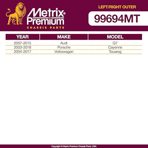 Miniatura 2 de Metrix - Extremo de barra de acoplamiento exterior izquierdo y derecho prémium ES800655 y ES800656 para Audi Q7 2007-2015, Porsche Cayenna