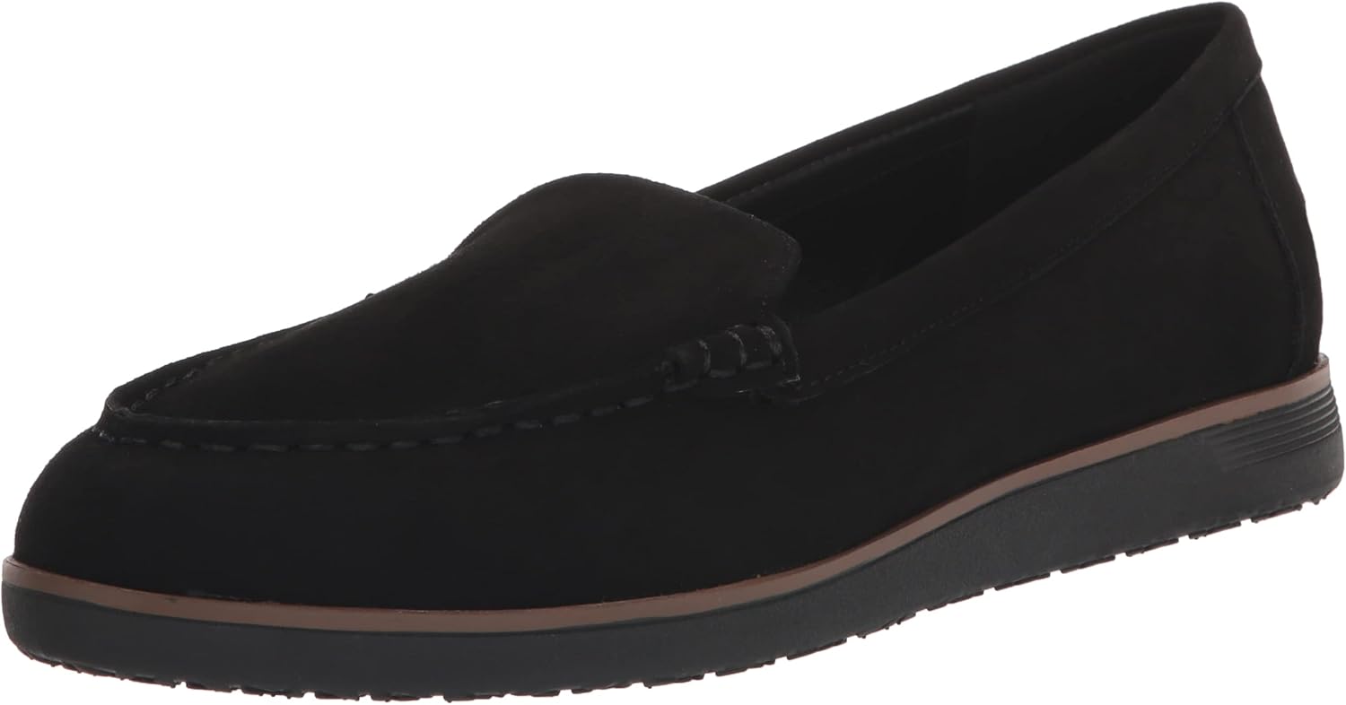 Easy Spirit womens Shutter Loafer Flat, Black 001, 9 Wide US