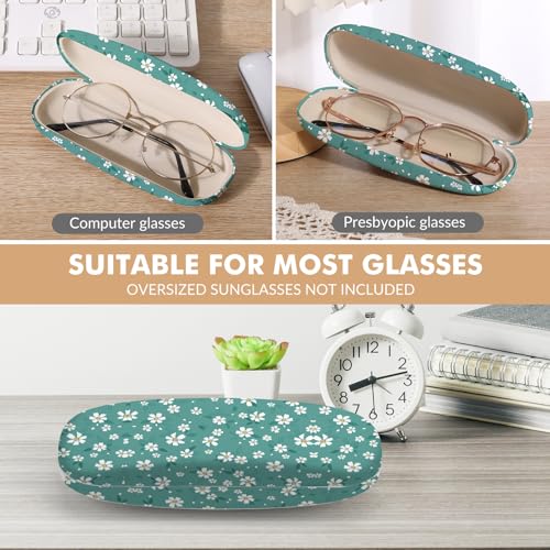 Image of Glasses Case Hard Shell,Portable Protective Eyeglasses Case, Eyeglass Holder Box with Cleaning Cloth,for Women Men