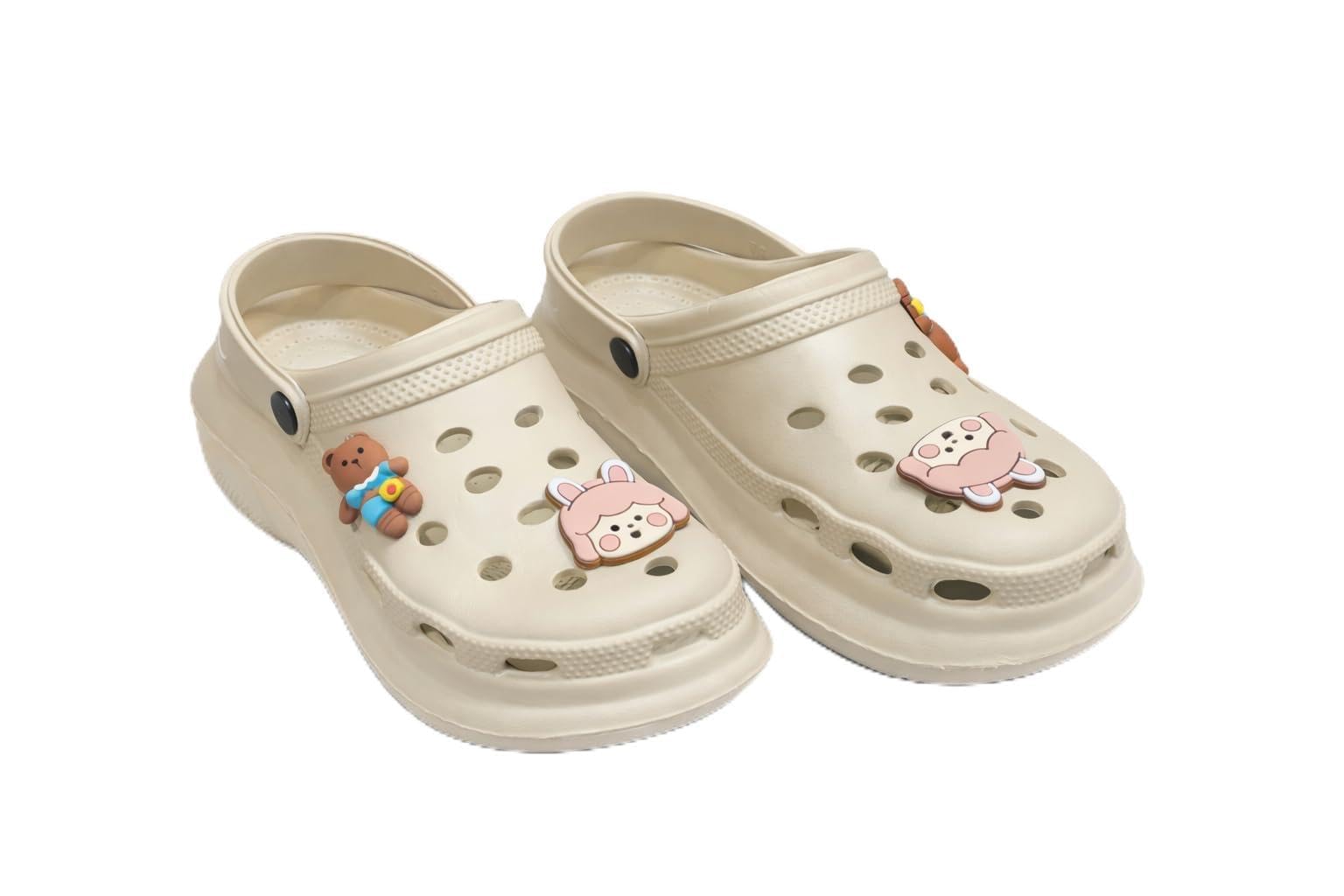 Stylish Steps Women’s EVA Clogs Sandals with Cute Cartoon Charms | Lightweight Slip-On Comfort Footwear | Anti-Slip Waterproof Garden & Casual for Women