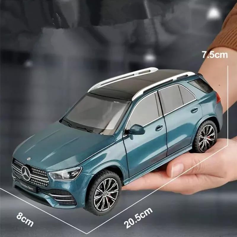 Image of 1:24 Scale Alloy Die-cast Benz GLE 350 Toy Car with Sound and Light, Pull Back Action, Openable Doors, Collectible Model Car for Kids and Gift (Green)