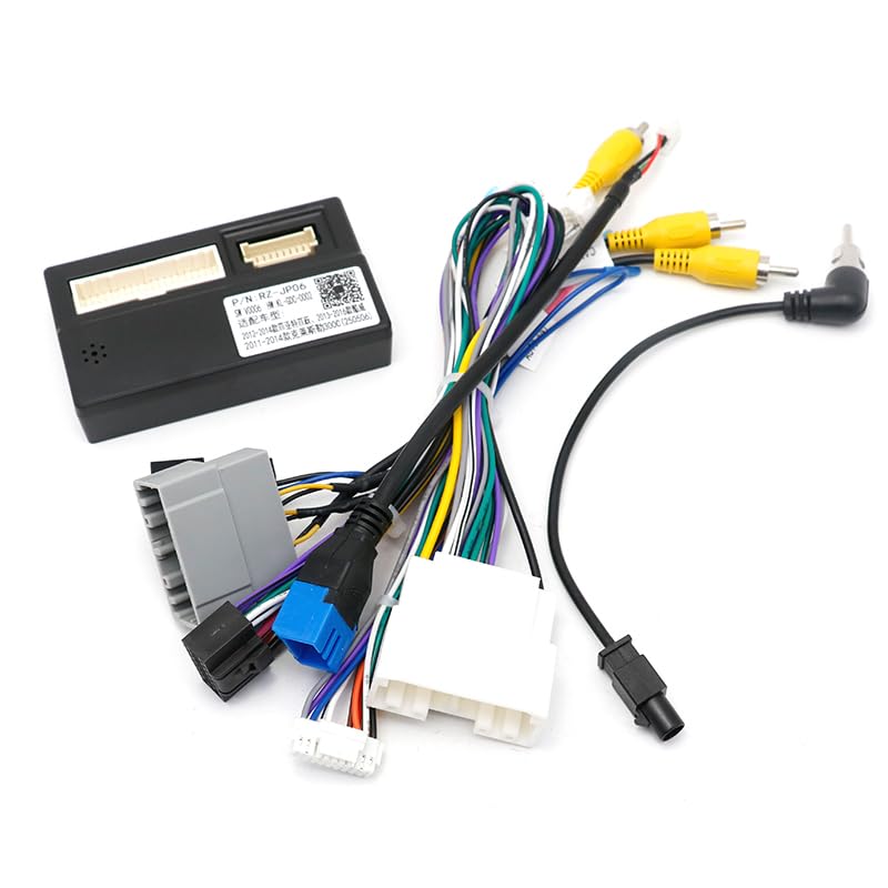 16 Pin Car Stereo Wiring Harness Adapter with CANBUS Decoder Box for Dodge Journey Fiat Freemont Leap Android Head Unit Radio Power Cable Plug and Play Installation