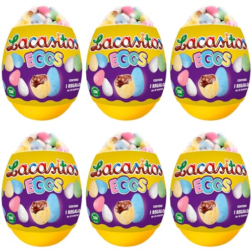 Lacasitos 6 X huevos rellenos de chocolate con leche 20g